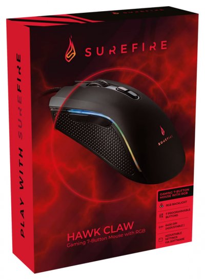 SUREFIRE  Hawk Claw souris Droitier USB Type-A Optique 6400 DPI