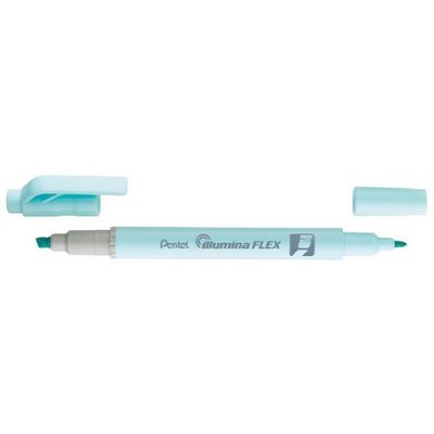 PENTEL Surligneur bi-pointe  Bleu Ciel Pastel