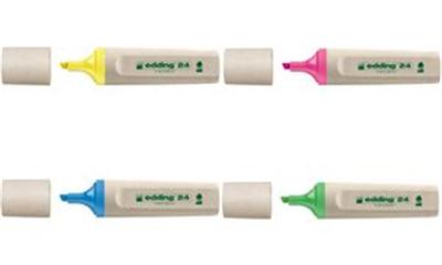 EDDING Surligneur  Ecoline 24 - pointe biseaut&eacute;e - largeur de trait de 2 &agrave; 5 mm - Couleur rose
