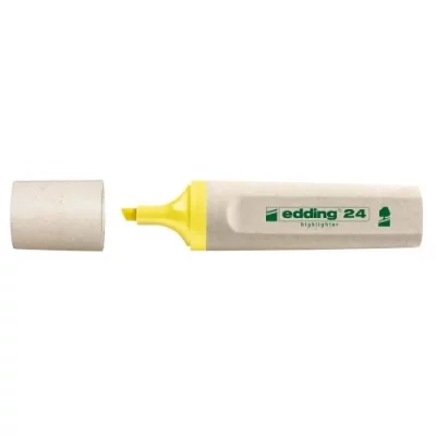 EDDING Surligneur  Ecoline 24 - trait : 2 &agrave; 5 mm - pointe biseaut&eacute;e - jaune
