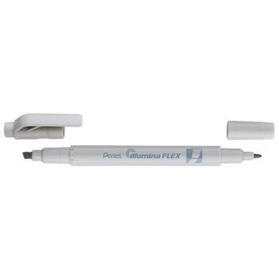 PENTEL Surligneur  Illumina Flex bi-pointe 2,5/4,2mm - Coloris gris