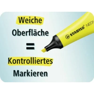 STABILO Surligneur  NEON - Lot x 10 surligneurs fluo - Rose
