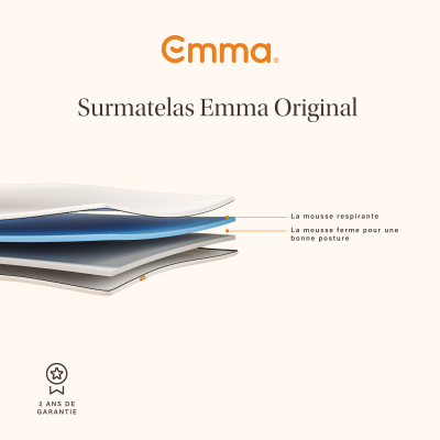 EMMA Surmatelas  r&eacute;versible 120x200