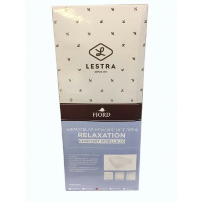 LESTRA Surmatelas  Fjord &agrave; m&eacute;moire de forme 80 x 200 cm