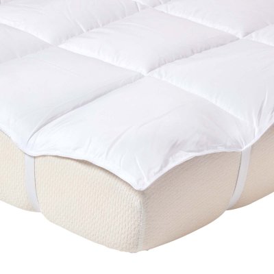 HOMESCAPES Surmatelas moelleux en microfibre, 180 x 200 cm - Blanc - 