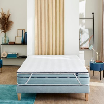 SOMEO Surmatelas mousse m&eacute;moire de forme 5 cm  S65 120x200 - Blanc