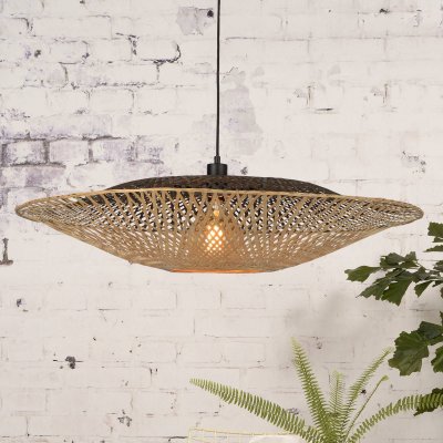 GOOD & MOJO Suspension 1x e27 bambou naturel  Kalimantan D.87 cm