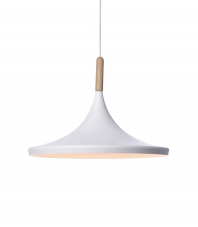 LUSSIOL LIGHTING Suspension 1x e27 m&eacute;tal blanc LUSSIOL Birgit D.36 cm