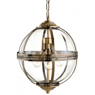 FIRSTLIGHT PRODUCTS Suspension 3 ampoules Mayfair, Laiton antique