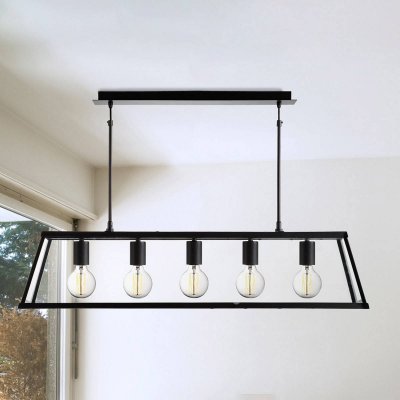 SEARCHLIGHT Suspension 90 cm Voyager, noir, en verre