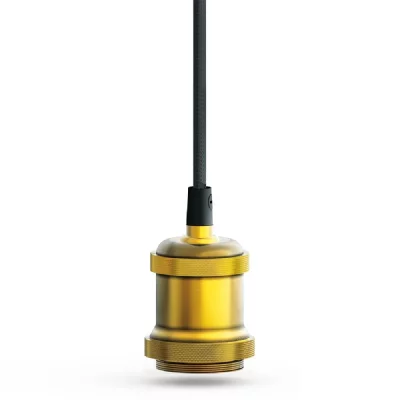XANLITE Suspension &agrave; douille dor&eacute;e pour ampoule &agrave; culot E27 