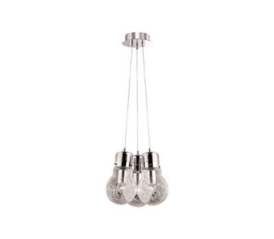 IDEAL LUX Suspension Aluminium LUCE MAX 3 ampoules