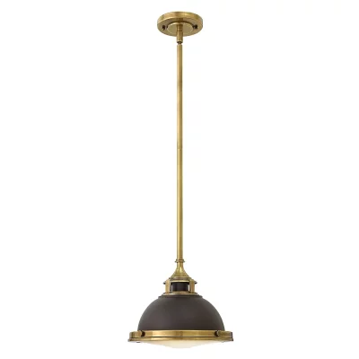 HINKLEY Suspension Amelia, bronze buckeye et verre, 29 cm