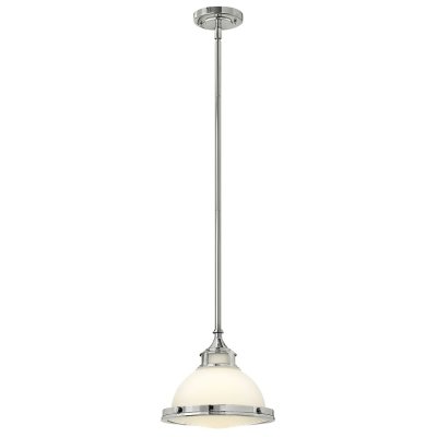 ELSTEAD LIGHTING Suspension amelia, chrome et verre, 29 cm