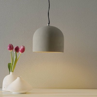 MAYTONI Suspension arrondie en b&eacute;ton grise Broni - 