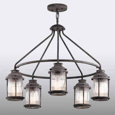 KICHLER Suspension Ashland Bay aspect zinc patin&eacute;