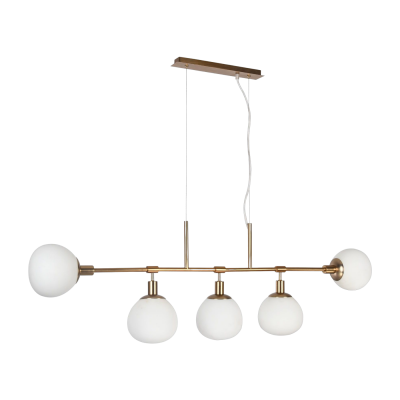 MAYTONI Suspension avec 5 sph&egrave;res en m&eacute;tal dor&eacute;e Erich - 