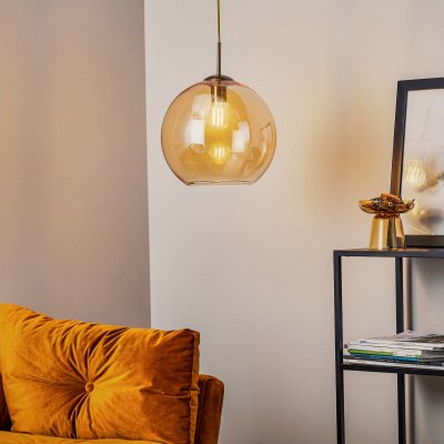 SEARCHLIGHT Suspension Balls avec verre de lampe ambr&eacute; 30&nbsp;cm