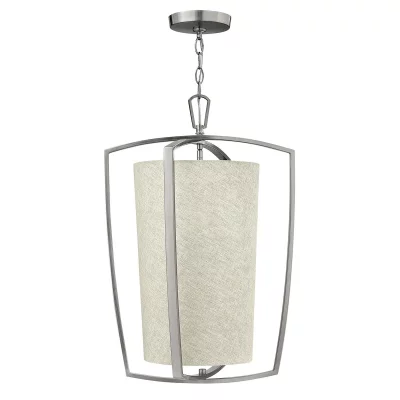 HINKLEY Suspension Blakely, nickel bross&eacute;, 3 ampoules