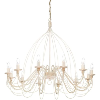 IDEAL LUX Suspension Blanche antique corte 12 ampoules - Blanc