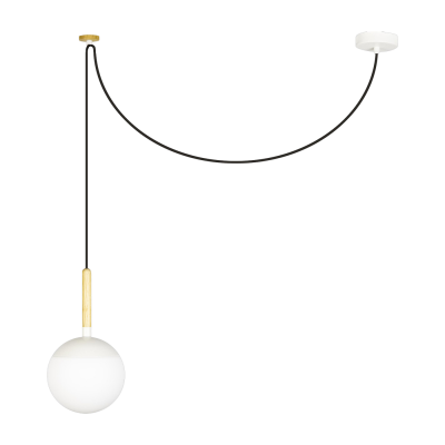 FARO BARCELONA Suspension blanche Mine H35 1 ampoule
