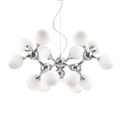 IDEAL LUX Suspension Blanche nodi bianco 15 ampoules - Blanc