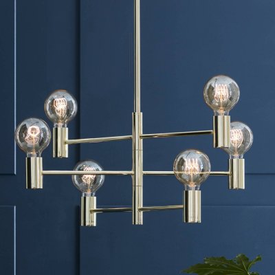 MARKSLOJD Suspension CAPITAL Laiton 6 ampoules