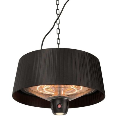 SUNRED Suspension chauffante noire Artix 1500 W halog&egrave;ne avec LED - 