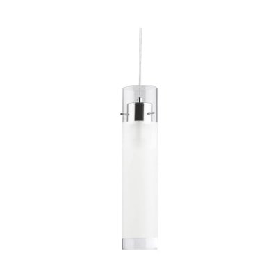 IDEAL LUX Suspension Chrom&eacute;e FLAM 1 ampoule Hauteur 6 Cm