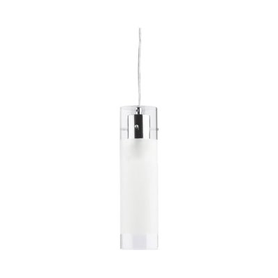 IDEAL LUX Suspension Chrom&eacute;e FLAM 1 ampoule Largeur 7 Cm