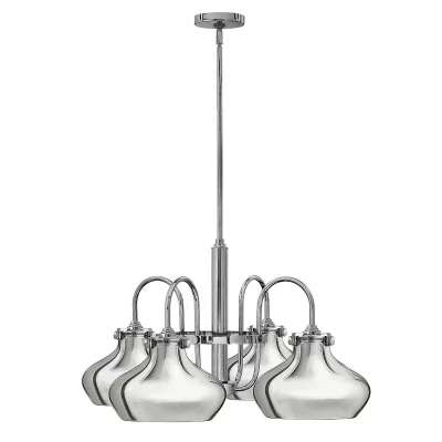 HINKLEY Suspension Congress, chrome, 4 ampoules, 71 cm
