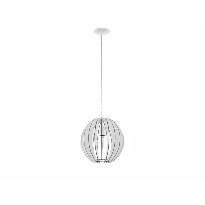 EGLO Suspension COSSANO 1 ampoule blanc Diam&egrave;tre 30 Cm