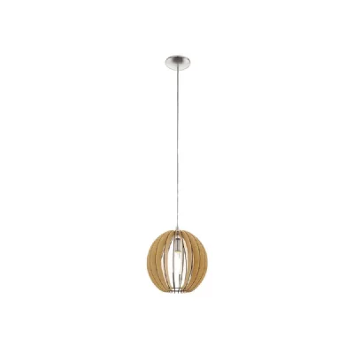 EGLO Suspension COSSANO 1 ampoule nickel satin&eacute; Diam&egrave;tre 30 Cm
