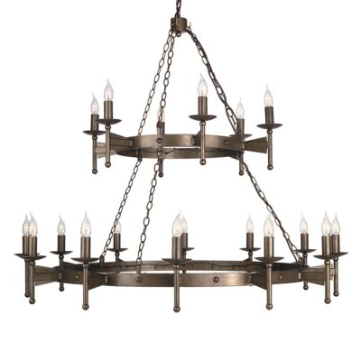 ELSTEAD Suspension cromwell, bronze vieilli, 18 ampoules