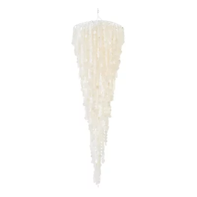 GENERIQUE Suspension D&eacute;co en Capiz ""Betsy"" 250cm Blanc