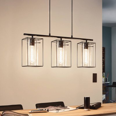 EGLO Suspension  LONCINO verre et m&eacute;tal