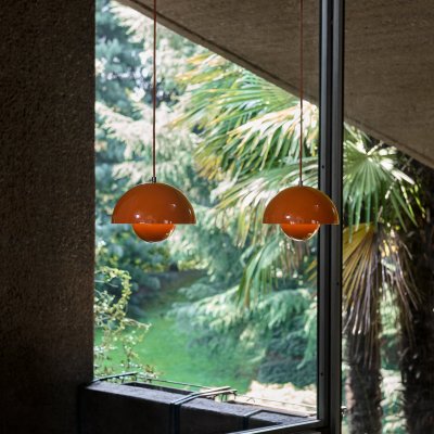 &TRADITION Suspension en acier orange acidul&eacute; 23cm Flowerpot VP1 - 