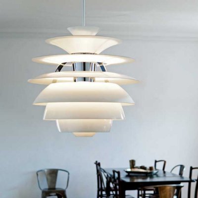 LOUIS POULSEN Suspension en aluminium blanc 40 x 39 cm PH Snowball - 