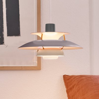 LOUIS POULSEN Suspension en aluminium gris 30 x 16,3 cm PH 5 Mini - 