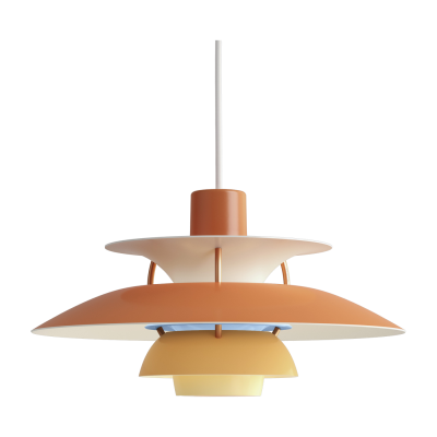 LOUIS POULSEN Suspension en aluminium orange PH5 Mini - 
