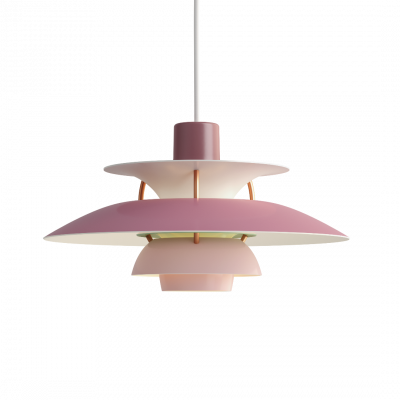 LOUIS POULSEN Suspension en aluminium rose 30 x 16,3 cm PH 5 Mini - 