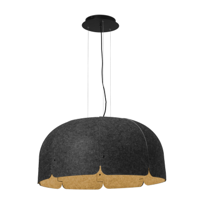 FARO BARCELONA Suspension en mati&egrave;re recycl&eacute;e gris et marron Mute - 