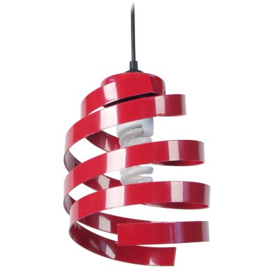 TOSEL Suspension en m&eacute;tal 2 spirales torsad&eacute;es diam&egrave;tre 18cm barber pole