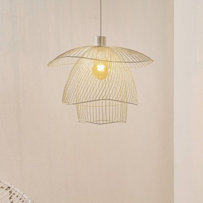 FORESTIER Suspension en m&eacute;tal blanche S Papillon - 