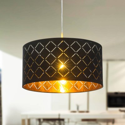 GLOBO Suspension en nickel mat 140x40x40 cm noir dor&eacute;  lighting 15229h