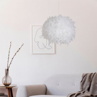 COREP Suspension en plumes E27 15W blanc &Oslash;40cm , Kokot