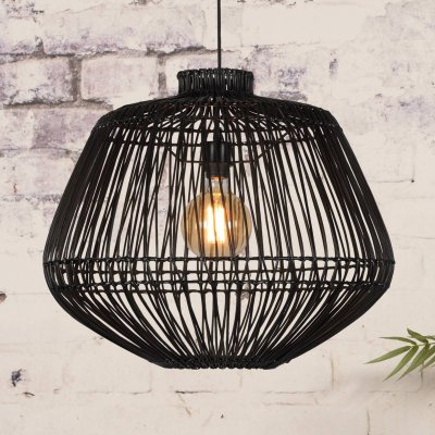 GOOD & MOJO Suspension en rotin MADAGASCAR Noir GOOD&MOJO, h. 50cm Noir Good&Mojo