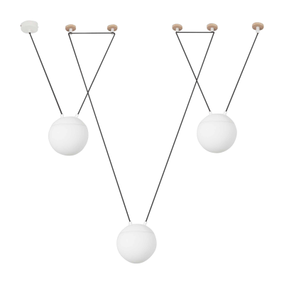 FARO BARCELONA Suspension en verre blanc 3L Mine Space - 