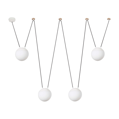 FARO BARCELONA Suspension en verre blanc 4L Mine Space - 