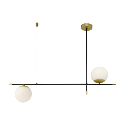 MAYTONI Suspension en verre et m&eacute;tal noir et or Nostalgia - 